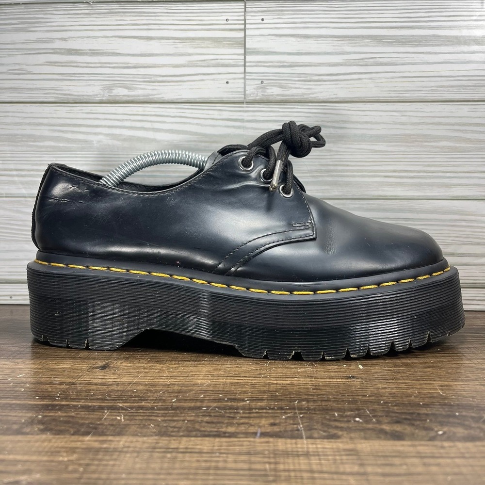 Dr. Martens 25567 Quad Platform Black Shoes - M 7 -‎ W 8